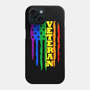 Veteran LGBT Gay Pride  American Flag Military Phone Case