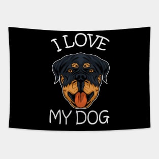 dog rottweiler dog i love my dog Tapestry