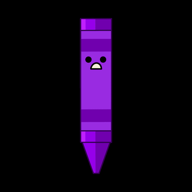 Cute Scared Crayon by JustImagined