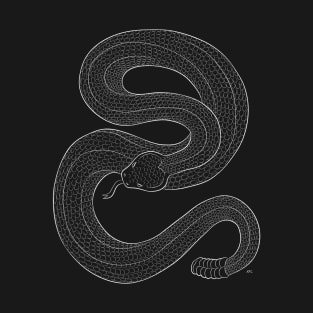 Rattlesnake Drawing (light version) T-Shirt