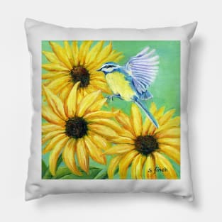 Spirit of Blue Tit Pillow