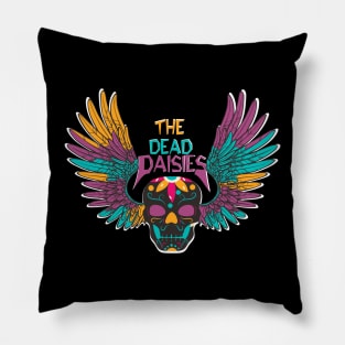 colorful vintage the dead daisies Pillow