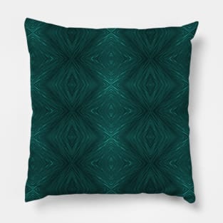 Deep Teal Diamond Pattern Pillow