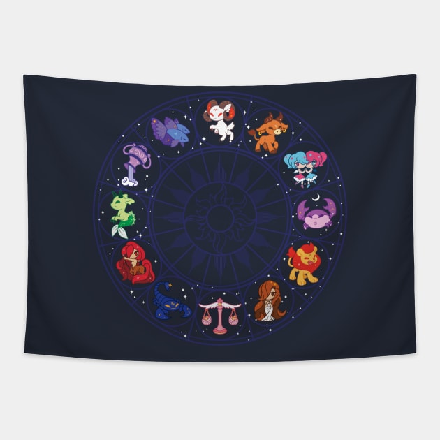 greek zodiac friends Tapestry by jiayi