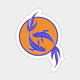 Koi fish silhouettes Magnet