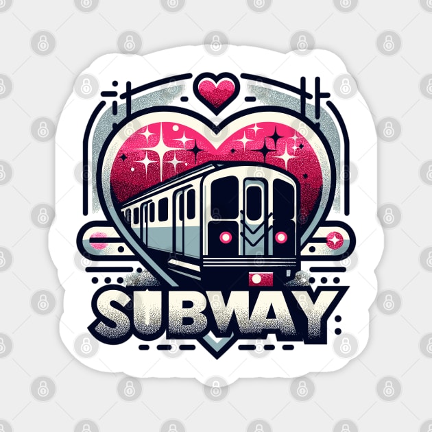 Subway Magnet by Vehicles-Art