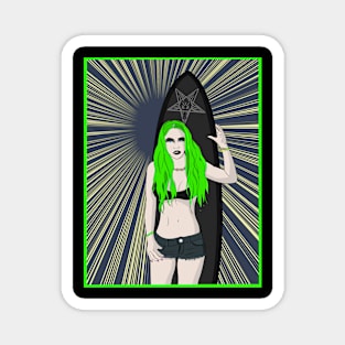 Summer Goth Green Wave Magnet