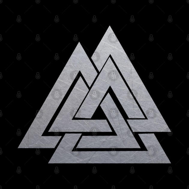 Iron Viking Valknut | Metallic Viking Symbol by DesignsbyZazz