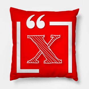 Letter X: Monogram Initial letter x Pillow