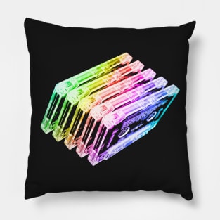 Cassette Tape Rainbow Pillow