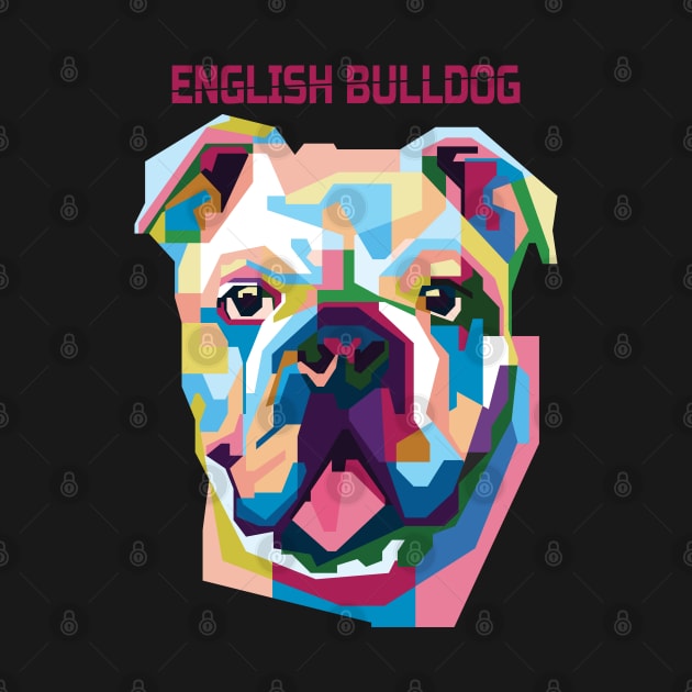 Pop art English bulldog in WPAP by smd90