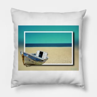 Shipwreck On The Beach Pillow