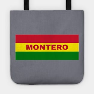 Montero City in Bolivian Flag Colors Tote