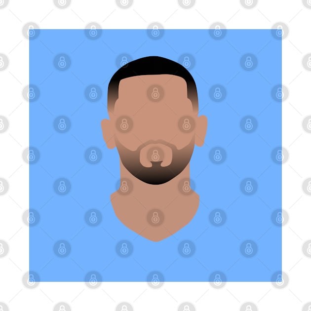 Gabriel Jesus Minimalistic Face Art by GotchaFace