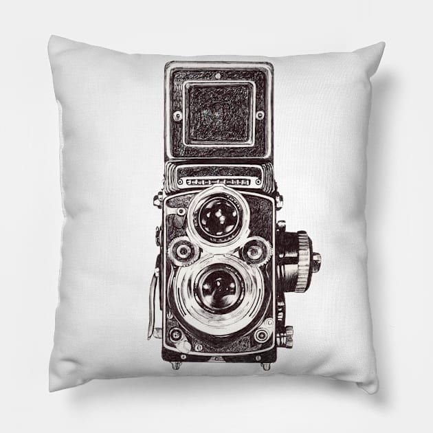 Classic Camera Pillow by Brayanamis