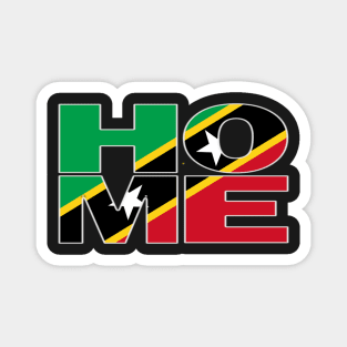 St Kitts Flag Collection Spelling HOME - Nevis - Soca Mode Magnet