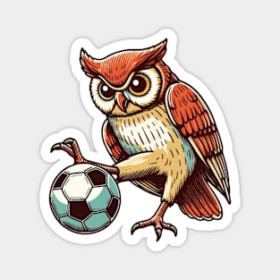 Football player owl Magnet