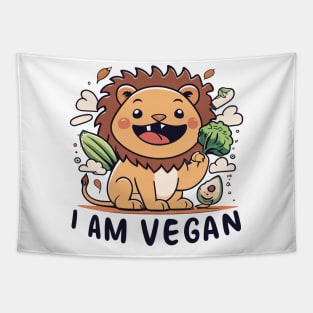 Vegan lion Tapestry