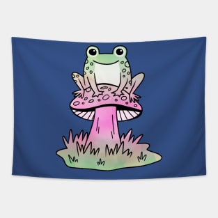 Mushroom Frog Tapestry