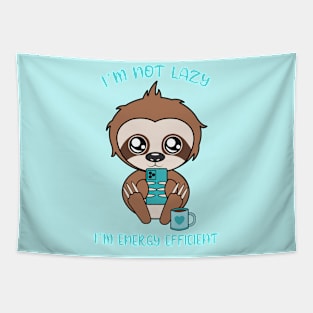 I am not lazy, cute sloth Tapestry