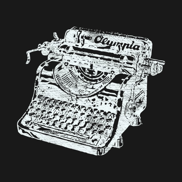 Distressed Vintage Olympia Typewriter by terrybain