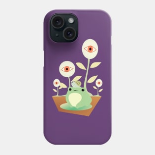 Beautiful frog and The flower eyes Phone Case