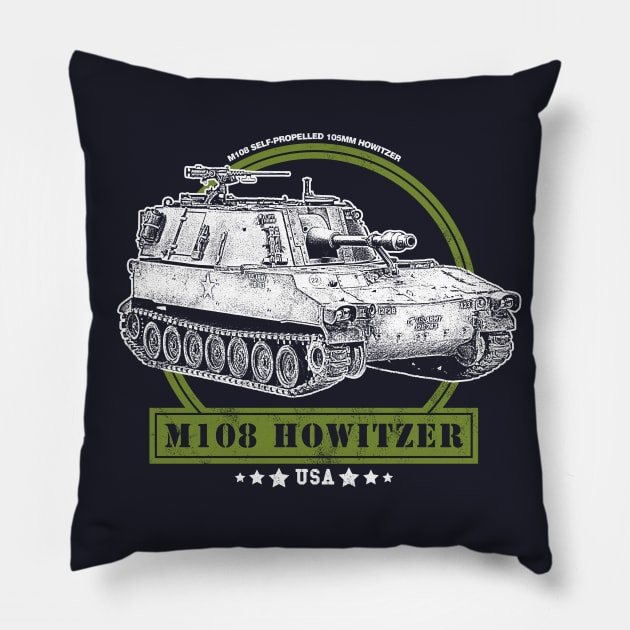 M108 Howitzer SPG Pillow by rycotokyo81