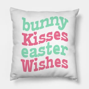 Bunny kisses Easter wishes Pillow