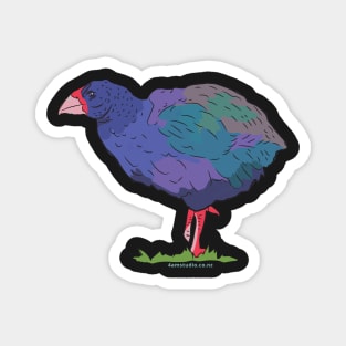 Hand Drawn New Zealand Takahe Bird Magnet