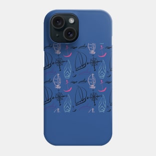 sailboat pattern Phone Case