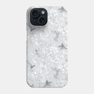 Gray Hummingbird Paradise Phone Case