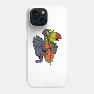 Comic toucan playing cello Phone Case