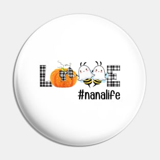 Plaid LOVE Pumpkin Ghost Bee Nana Life Autumn Halloween Pin