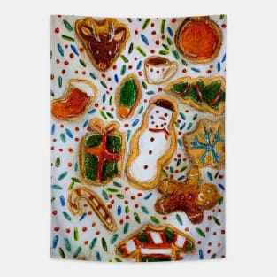 Frosted and Festive Cookie Collage Tapestry