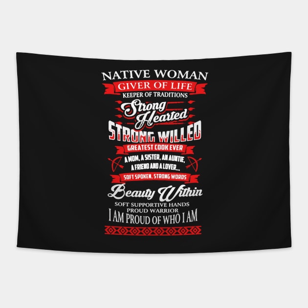 Native Woman Tapestry by babettenoella