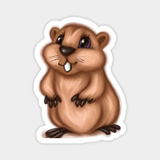 Cute Gopher Drawing Magnet