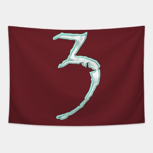 3 (number) chrome Tapestry