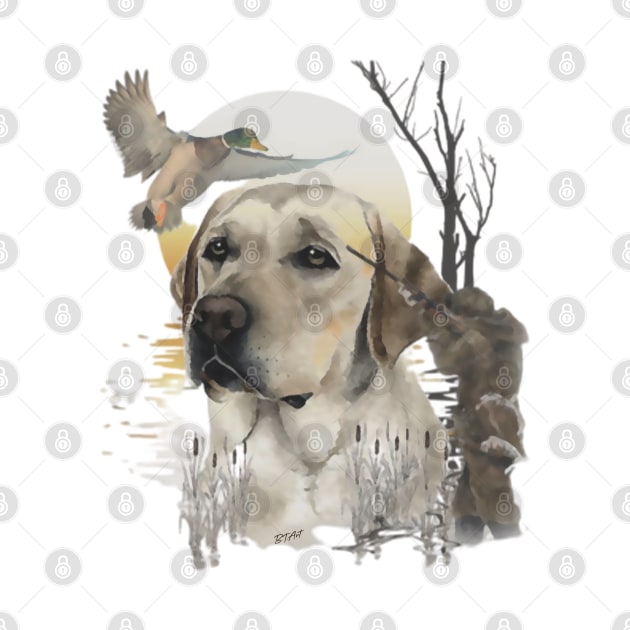 Labrador Retriever , Duck hunting by German Wirehaired Pointer 