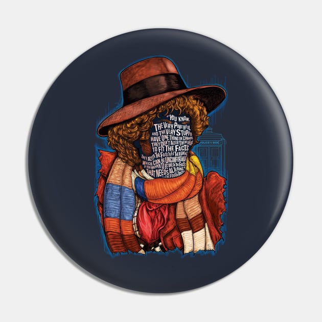 The 4th Doctor Pin by NateJonesDesign