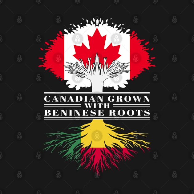 Canadian Grown With Beninese Roots canada Benin Flag Tree by BramCrye