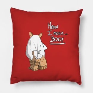 Cute cat ghost Pillow