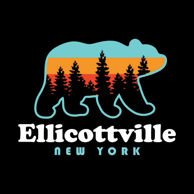 Ellicottville New York Bear Ski by PodDesignShop