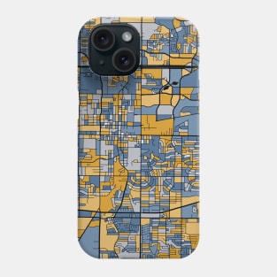 Arlington Map Pattern in Blue & Gold Phone Case