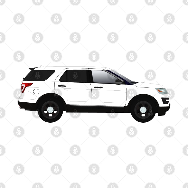 White Explorer SUV by BassFishin