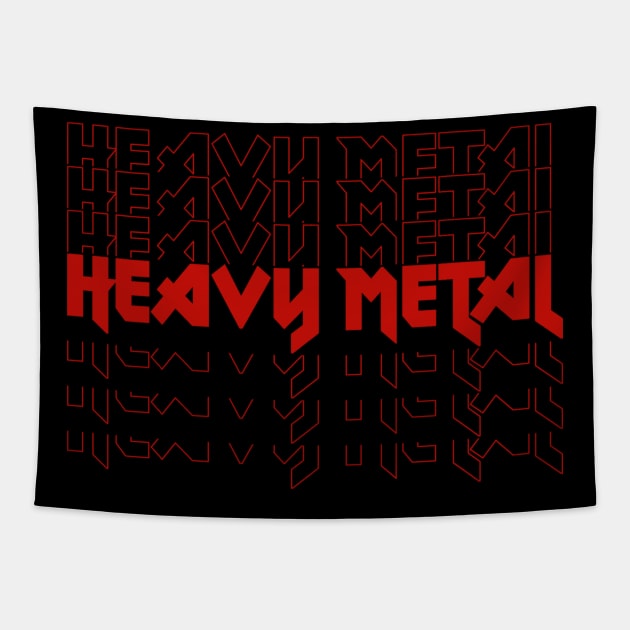 IRON TEXT || HEAVY METAL Tapestry by LAVA-ROMA-NOVA