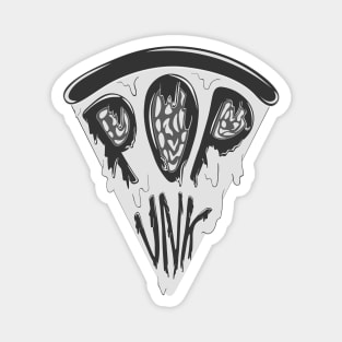 Popunk Pizza Logo Monochromatic Magnet