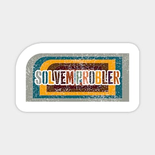 70s 80s Solvem Problem Retro Vintage Distressed Men Magnet