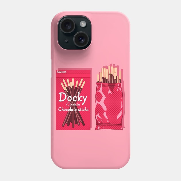 Japanese classic chocolate sticks Phone Case by AnGo