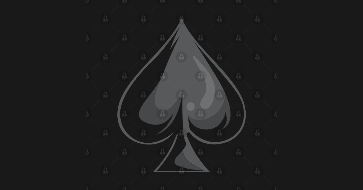 Ace of Spades Cool Poker Heart Symbol Ace Of Spades Pin TeePublic