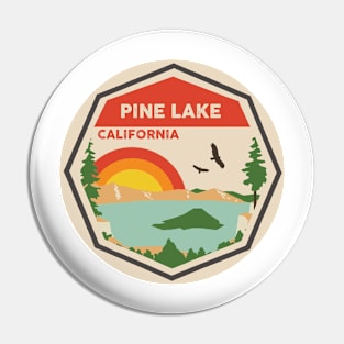 Pine Lake California Colorful Scene Pin